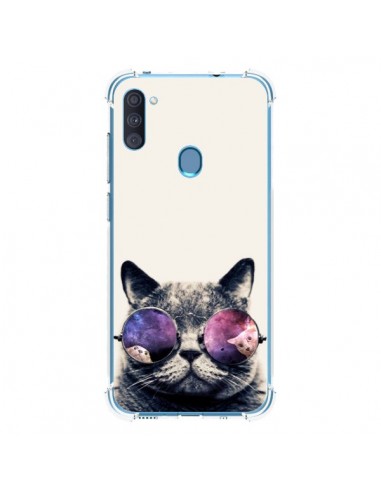 Coque Samsung Galaxy A11 et M11 Chat à lunettes - Gusto NYC