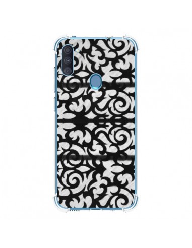 Coque Samsung Galaxy A11 et M11 Abstrait Noir et Blanc - Irene Sneddon