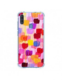 Coque Samsung Galaxy A11 et M11 Pois Roses Dottie - Ebi...