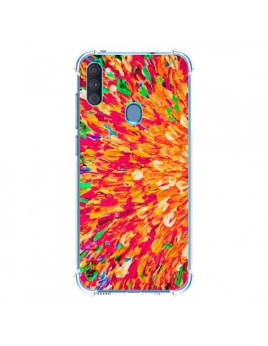 Coque Samsung Galaxy A11 et M11 Fleurs Oranges Neon Splash - Ebi Emporium