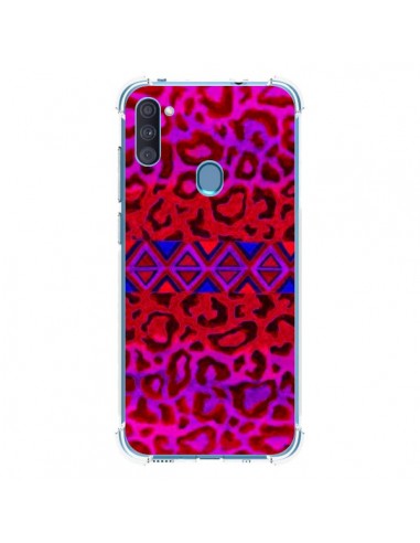 Coque Samsung Galaxy A11 et M11 Tribal Leopard Rouge - Ebi Emporium