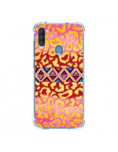 Coque Samsung Galaxy A11 et M11 Tribal Leopard Rose - Ebi...