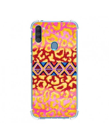 Coque Samsung Galaxy A11 et M11 Tribal Leopard Rose - Ebi Emporium