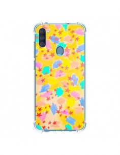 Coque Samsung Galaxy A11 et M11 Stars Etoiles Jaunes -...