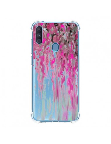 Coque Samsung Galaxy A11 et M11 Tempête Rose Transparente - Ebi Emporium