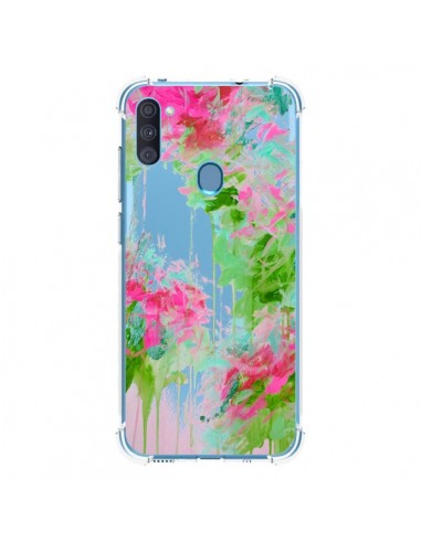 Coque Samsung Galaxy A11 et M11 Fleur Flower Rose Vert Transparente - Ebi Emporium