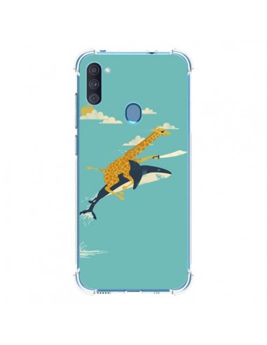 Coque Samsung Galaxy A11 et M11 Girafe Epee Requin Volant - Jay Fleck