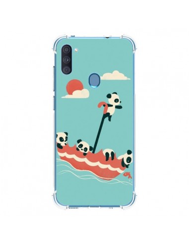 Coque Samsung Galaxy A11 et M11 Parapluie Flottant Panda - Jay Fleck