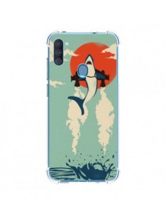 Coque Samsung Galaxy A11 et M11 Requin Avion Volant - Jay...