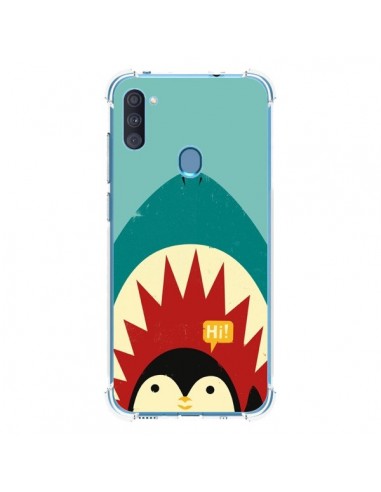 Coque Samsung Galaxy A11 et M11 Pingouin Requin - Jay Fleck