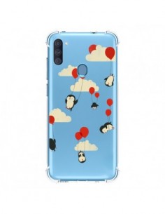 Coque Samsung Galaxy A11 et M11 Pingouin Ciel Ballons...