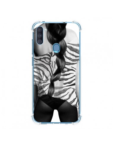 Coque Samsung Galaxy A11 et M11 Femme Zebre - Jenny Liz Rome