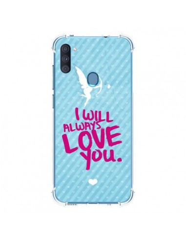 Coque Samsung Galaxy A11 et M11 I will always love you Cupidon - Javier Martinez