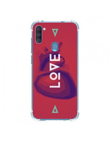 Coque Samsung Galaxy A11 et M11 Love Coeur Triangle Amour - Javier Martinez