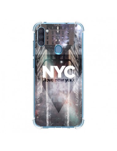 Coque Samsung Galaxy A11 et M11 I Love New York City Violet - Javier Martinez