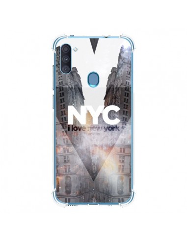 Coque Samsung Galaxy A11 et M11 I Love New York City Orange - Javier Martinez