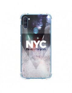 Coque Samsung Galaxy A11 et M11 I Love New York City Bleu...