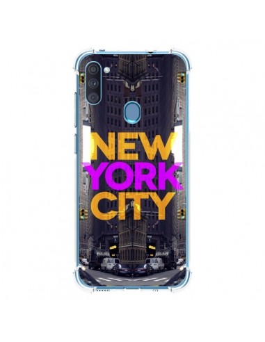 Coque Samsung Galaxy A11 et M11 New York City Orange Violet - Javier Martinez