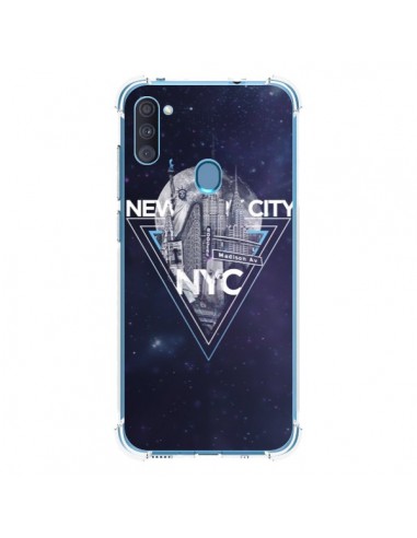 Coque Samsung Galaxy A11 et M11 New York City Triangle Bleu - Javier Martinez