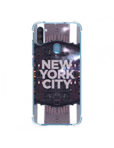 Coque Samsung Galaxy A11 et M11 New York City Violet - Javier Martinez