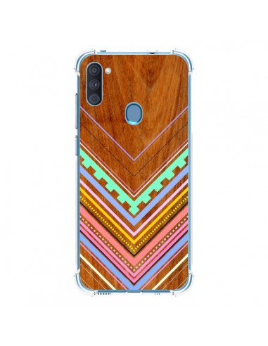 Coque Samsung Galaxy A11 et M11 Azteque Arbutus Pastel Bois Aztec Tribal - Jenny Mhairi