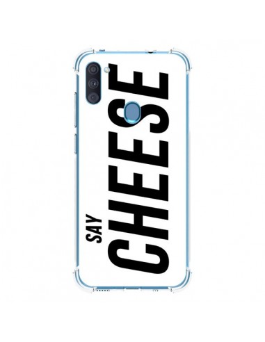 Coque Samsung Galaxy A11 et M11 Say Cheese Smile Blanc - Jonathan Perez