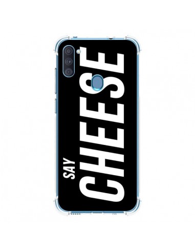 Coque Samsung Galaxy A11 et M11 Say Cheese Smile Noir - Jonathan Perez