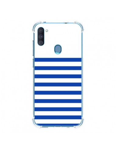 Coque Samsung Galaxy A11 et M11 Mariniere Bleu - Jonathan Perez