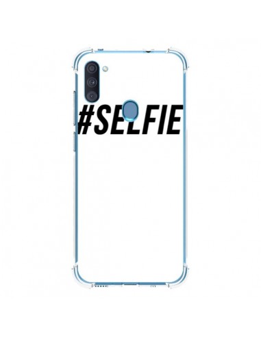 Coque Samsung Galaxy A11 et M11 Hashtag Selfie Noir Vertical - Jonathan Perez