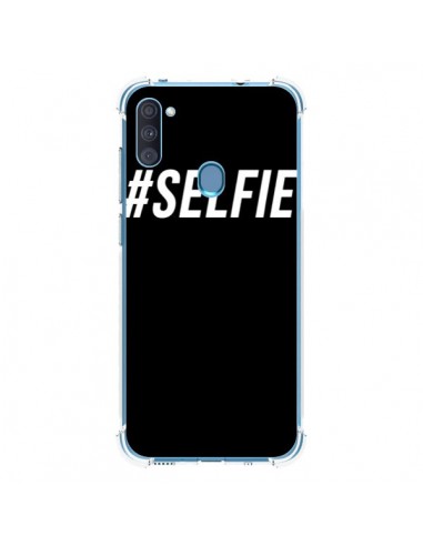 Coque Samsung Galaxy A11 et M11 Hashtag Selfie Blanc Vertical - Jonathan Perez