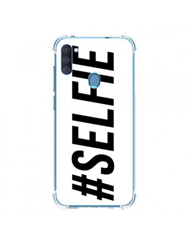 Coque Samsung Galaxy A11 et M11 Hashtag Selfie Blanc Horizontal - Jonathan Perez