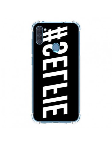 Coque Samsung Galaxy A11 et M11 Hashtag Selfie Blanc Inversé Horizontal - Jonathan Perez