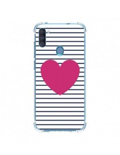 Coque Samsung Galaxy A11 et M11 Coeur Traits Marin -...