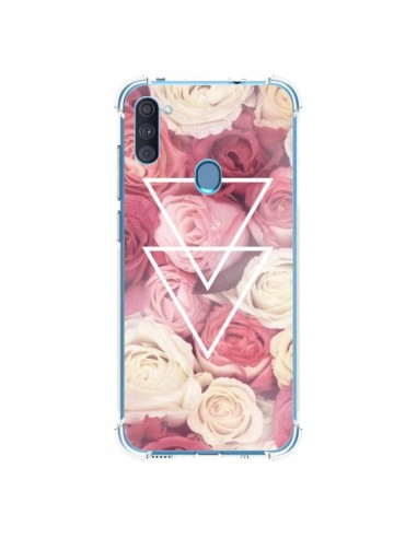 Coque Samsung Galaxy A11 et M11 Roses Triangles Fleurs - Jonathan Perez