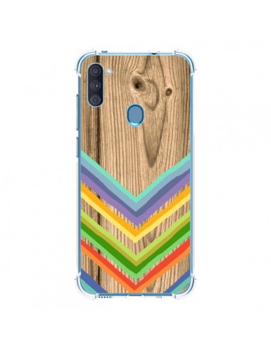 Coque Samsung Galaxy A11 et M11 Tribal Azteque Bois Wood - Jonathan Perez