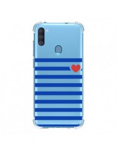 Coque Samsung Galaxy A11 et M11 Mariniere Coeur Love...