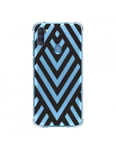 Coque Samsung Galaxy A11 et M11 Geometric Azteque Noir Transparente - Dricia Do