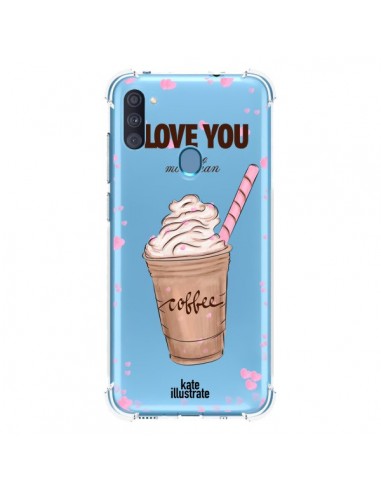 Coque Samsung Galaxy A11 et M11 I love you More Than Coffee Glace Amour Transparente - kateillustrate