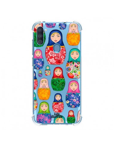 Coque Samsung Galaxy A11 et M11 Matryoshka Dolls Poupées Russes Transparente - kateillustrate