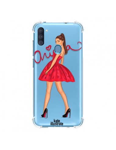 Coque Samsung Galaxy A11 et M11 Ariana Grande Chanteuse Singer Transparente - kateillustrate