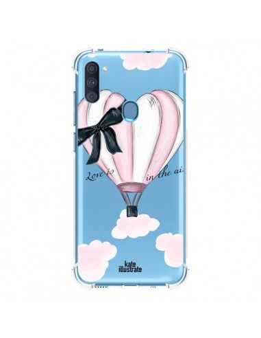 Coque Samsung Galaxy A11 et M11 Love is in the Air Love Montgolfier Transparente - kateillustrate