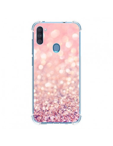 Coque Samsung Galaxy A11 et M11 Paillettes Blush - Lisa Argyropoulos