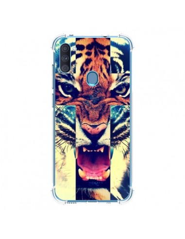 Coque Samsung Galaxy A11 et M11 Tigre Swag Croix Roar Tiger - Laetitia