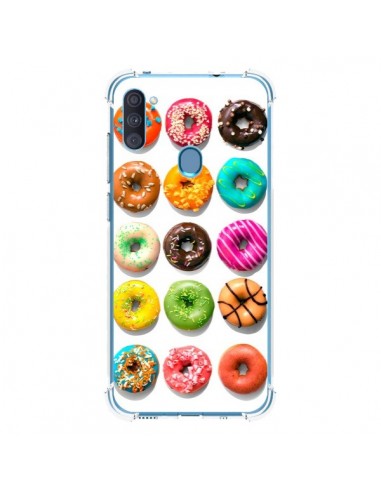 Coque Samsung Galaxy A11 et M11 Donuts Multicolore Chocolat Vanille - Laetitia