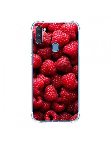 Coque Samsung Galaxy A11 et M11 Framboise Raspberry Fruit - Laetitia