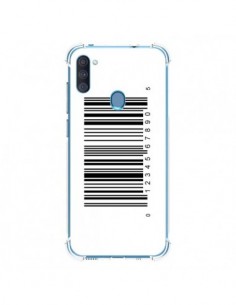 Coque Samsung Galaxy A11 et M11 Code Barres Noir - Laetitia