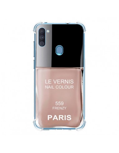 Coque Samsung Galaxy A11 et M11 Vernis Paris Frenzy Beige - Laetitia