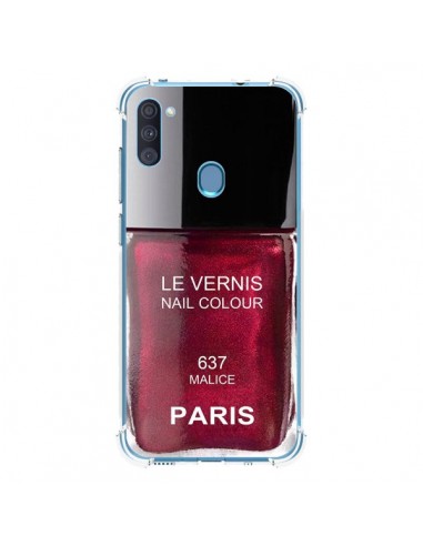 Coque Samsung Galaxy A11 et M11 Vernis Paris Malice Violet - Laetitia