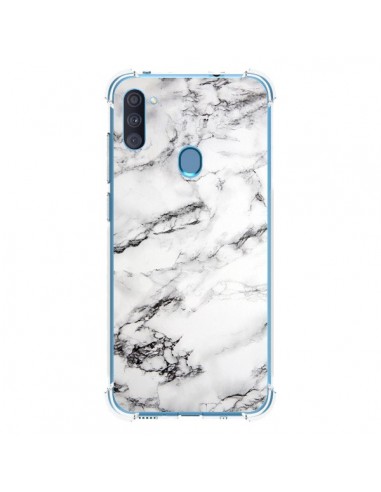 Coque Samsung Galaxy A11 et M11 Marbre Marble Blanc White - Laetitia