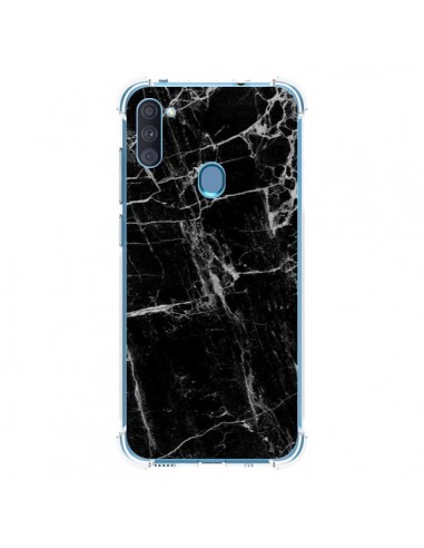 Coque Samsung Galaxy A11 et M11 Marbre Marble Noir Black - Laetitia